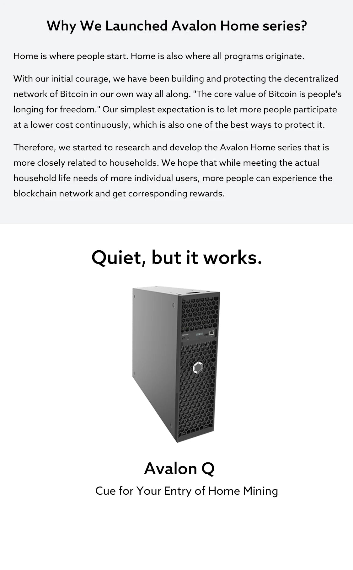 New Canaan Avalon Q 90TH/S 1674W Bitcoin 18.6 J/TH Home Quite Miner De Avalon Q Bitcoin Miner Avalon Q Asic Mining Machine