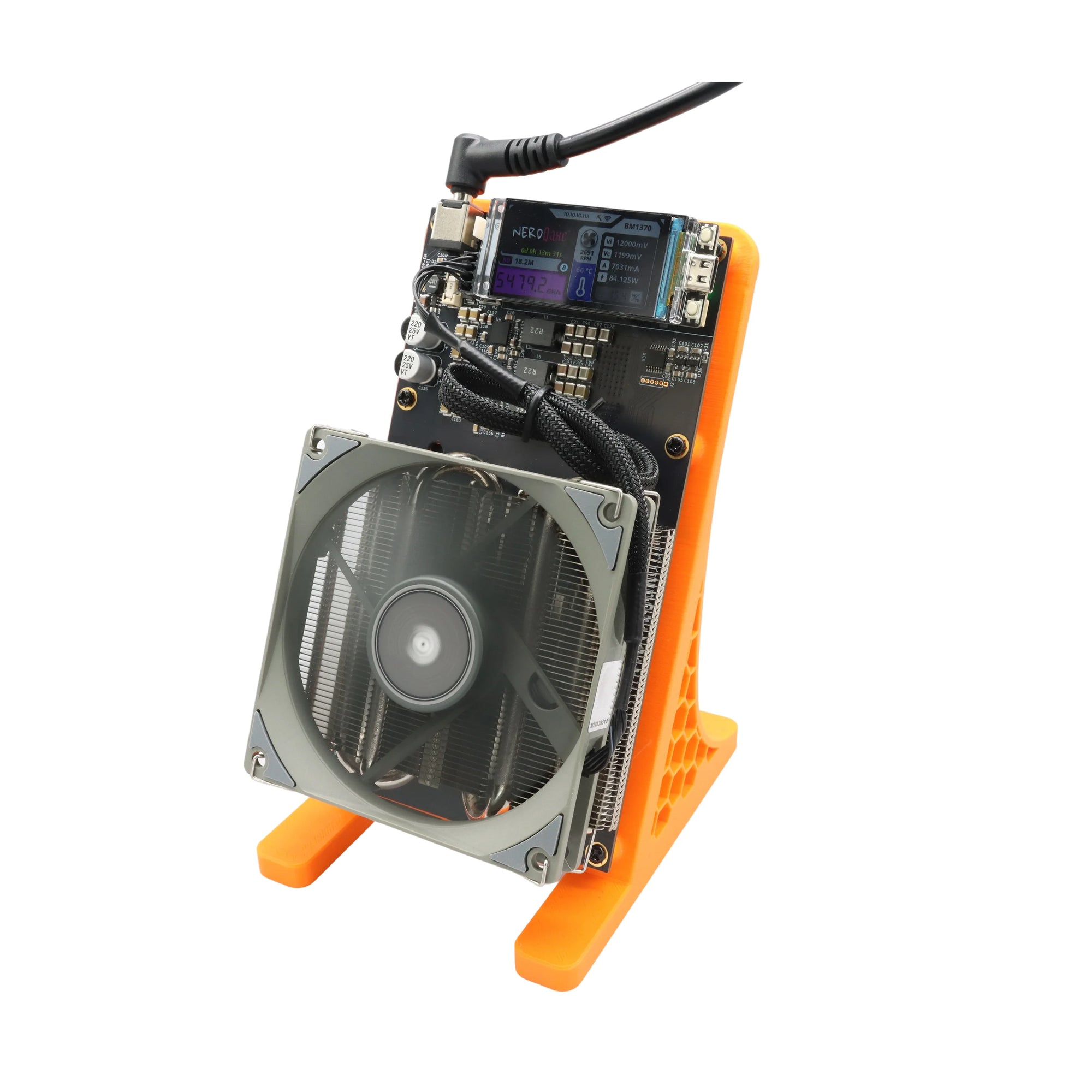 100% New NerdQaxe++ 4.8TH/s 75W Bitcoin Miner With 12V 10A power supply included