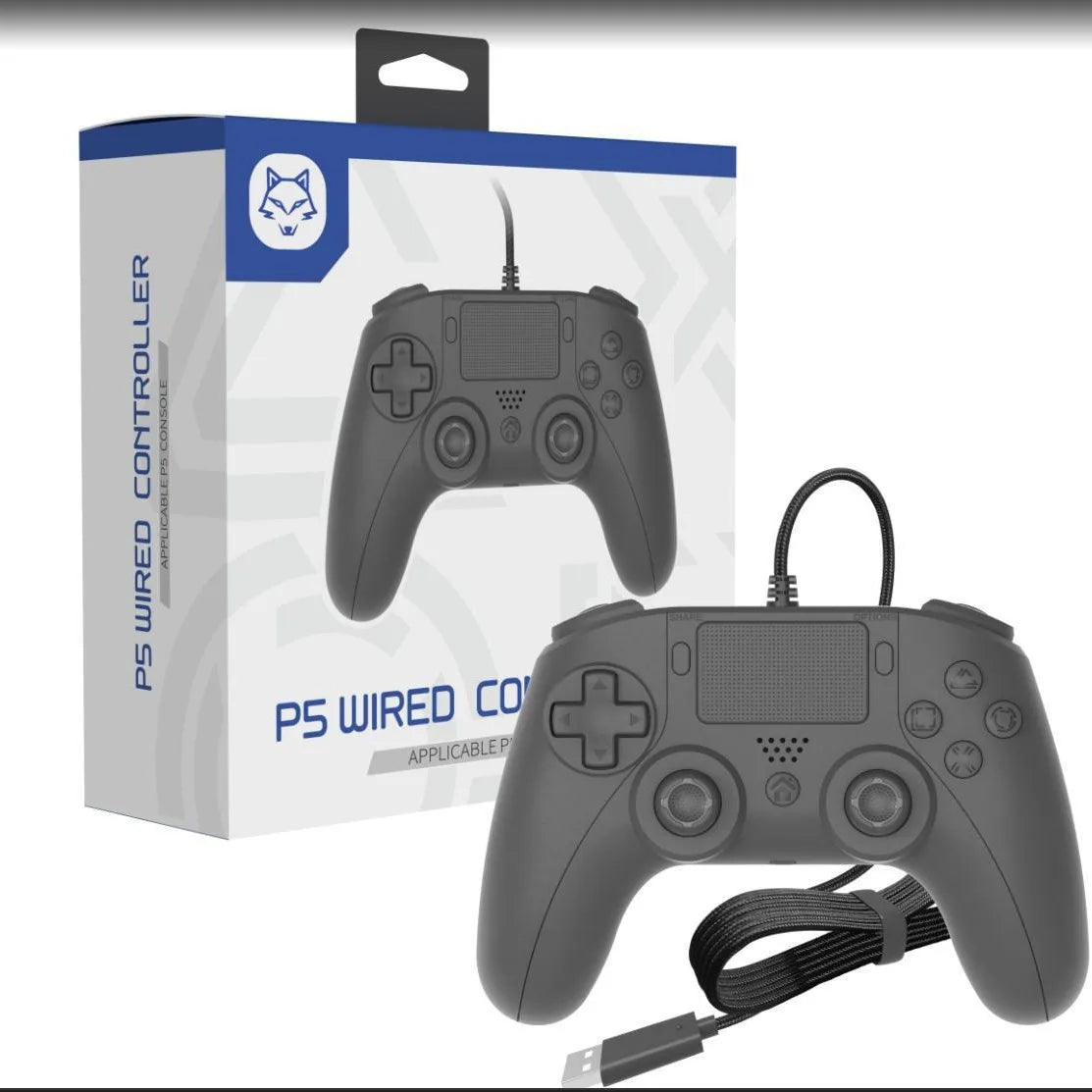Plug and Play for PS5 Elite Wired Controller with Back Button, Playstation 5 Slim Pro Console Gaming Pad Gamepad with Paddles