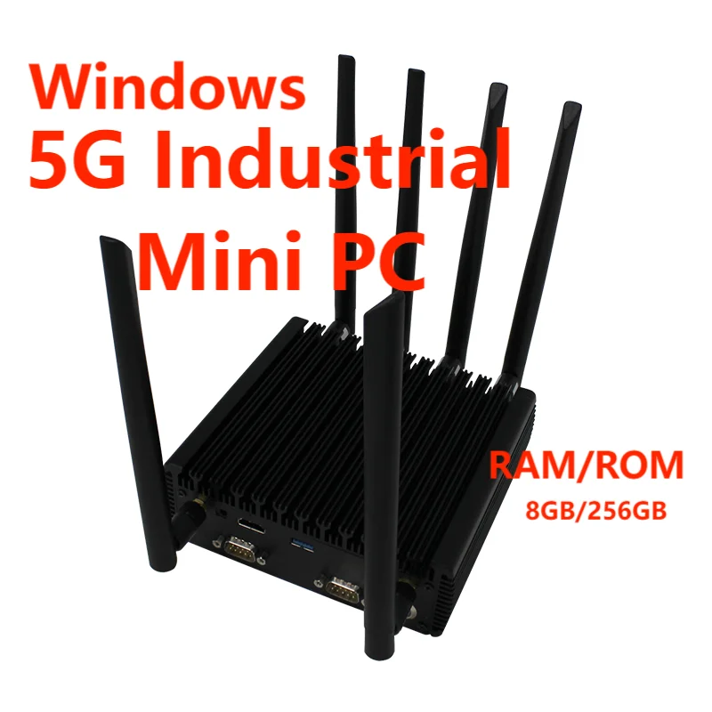 Intel Celeron N5100 Windows 5G Industrial Mini PC 8GB RAM 256GB ROM Rugged LTE WiFi BT4.0 Aluminum Metal Mini Computer