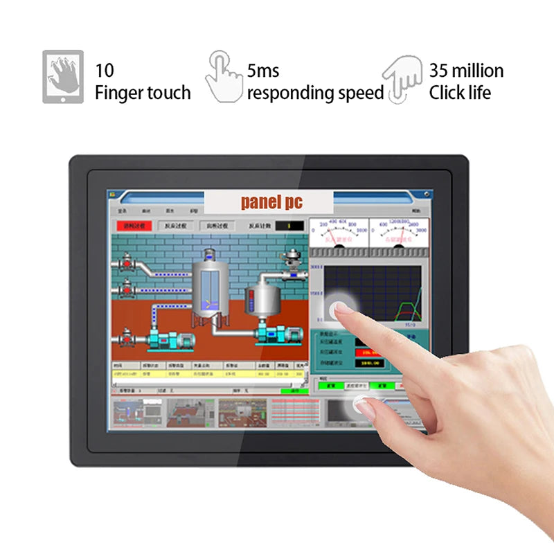 15 Inch Capacitive Touch Industrial Computer Intel i5-8365U CPU With WiFi Module Embedded Machine Tool Control PC