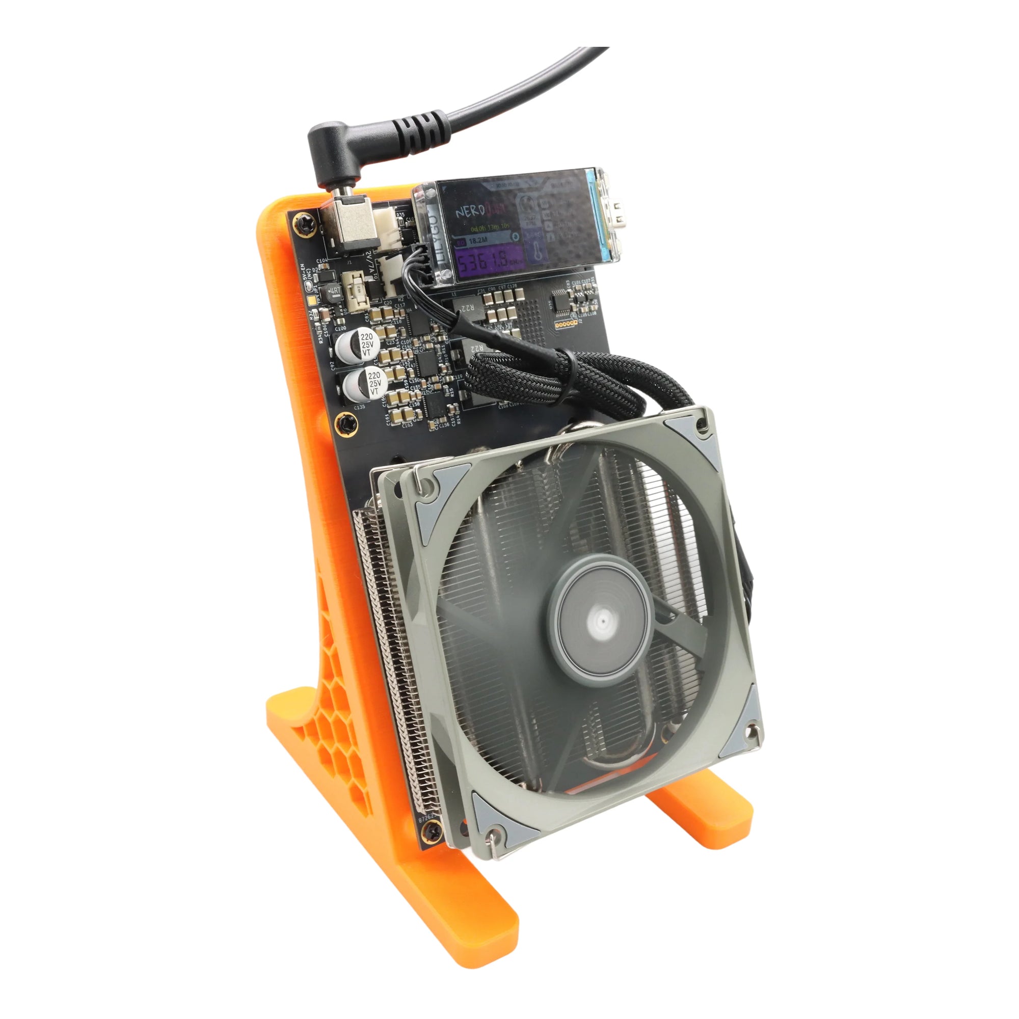 100% New NerdQaxe++ 4.8TH/s 75W Bitcoin Miner With 12V 10A power supply included