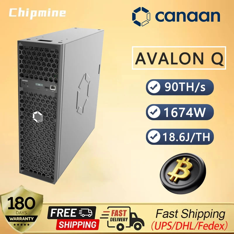 Canaan Avalon Q 90TH/S 1674W Bitcoin 18.6 J/TH Home Quite Miner De Avalon Q Bitcoin Miner Avalon Q Crypto Miner