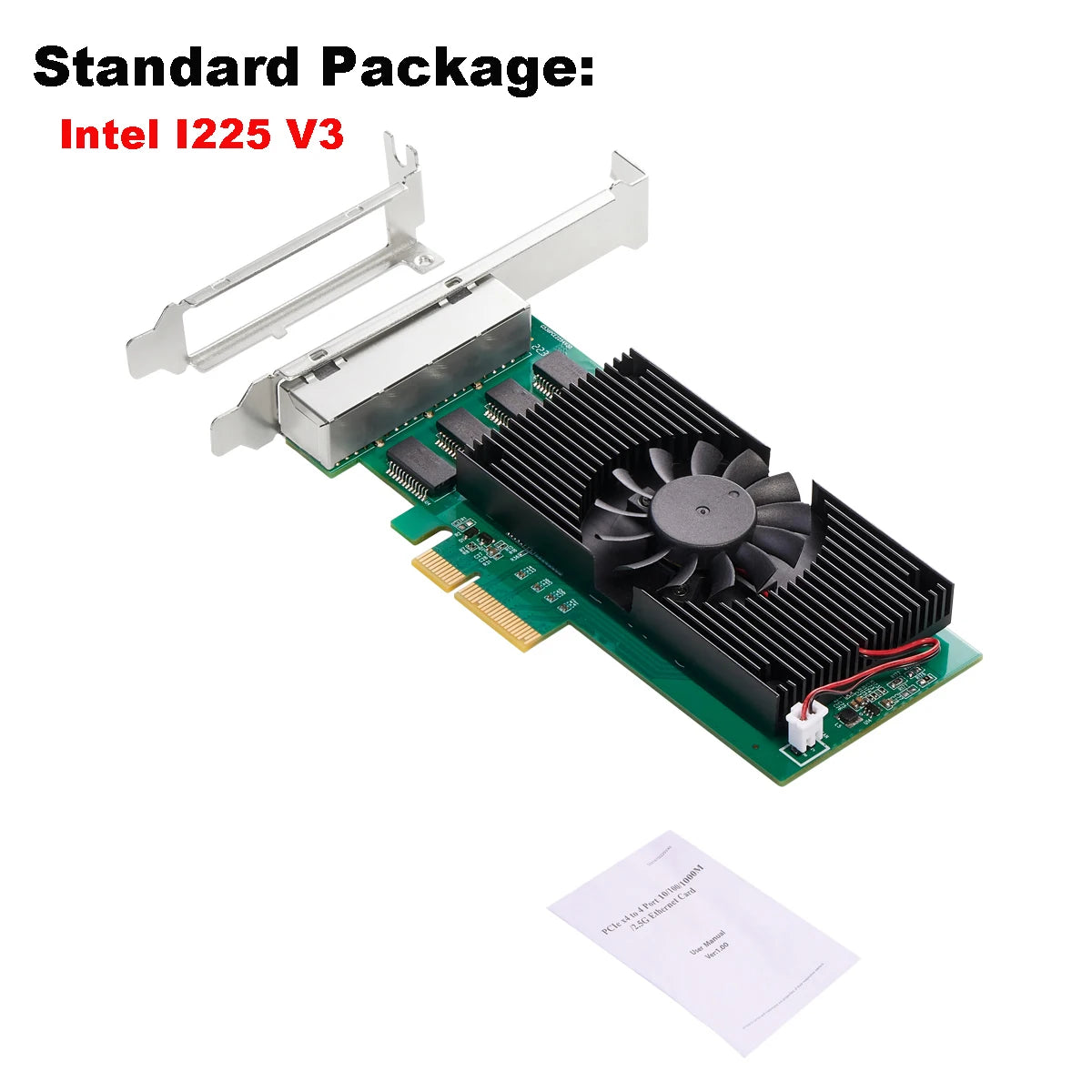 Intel I226 Chips 4 Port 2.5G RJ45 Network adapter PCIe PCI Express quad port 100/1000M/2500Mbp Gigabit Ethernet Network Lan Card