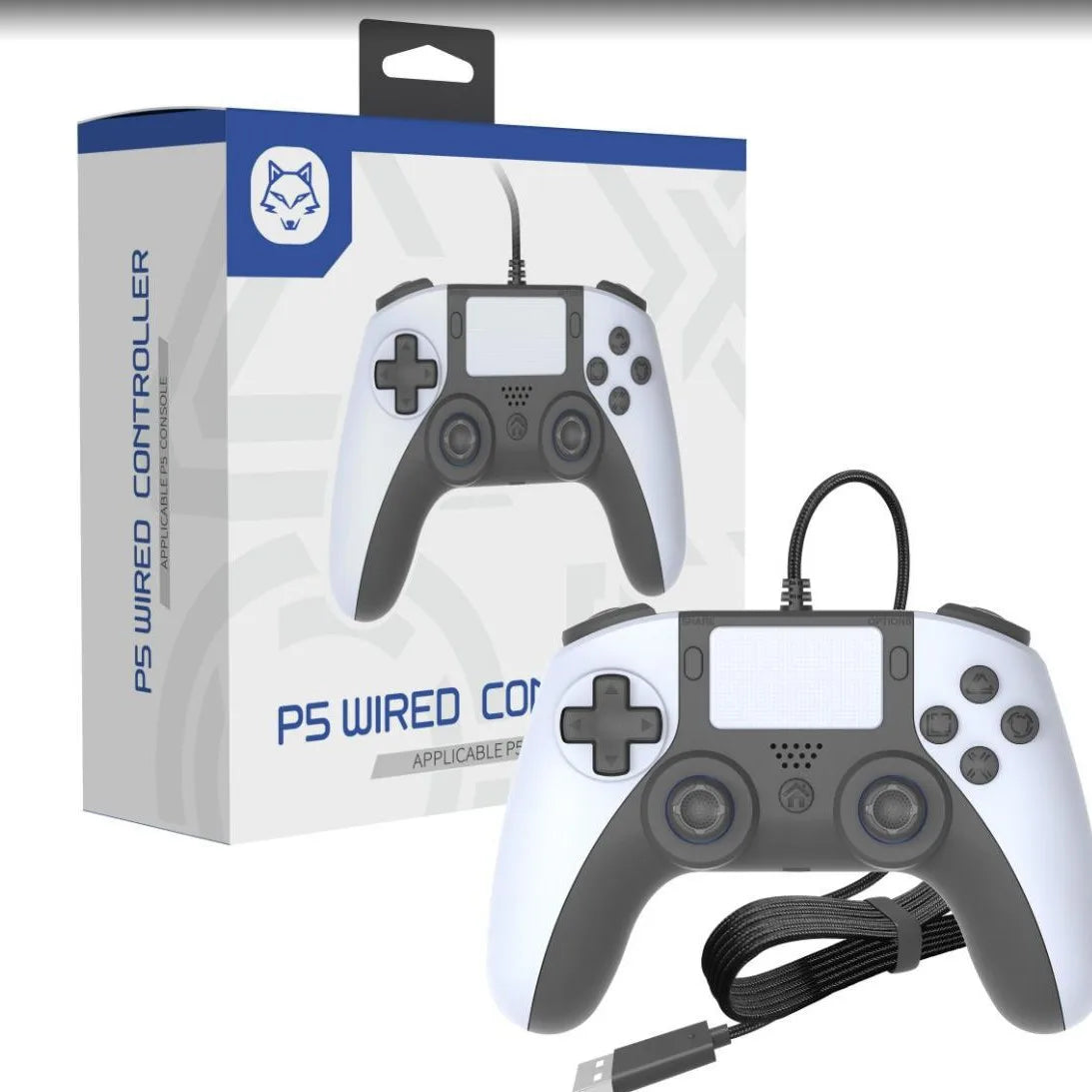 Plug and Play for PS5 Elite Wired Controller with Back Button, Playstation 5 Slim Pro Console Gaming Pad Gamepad with Paddles