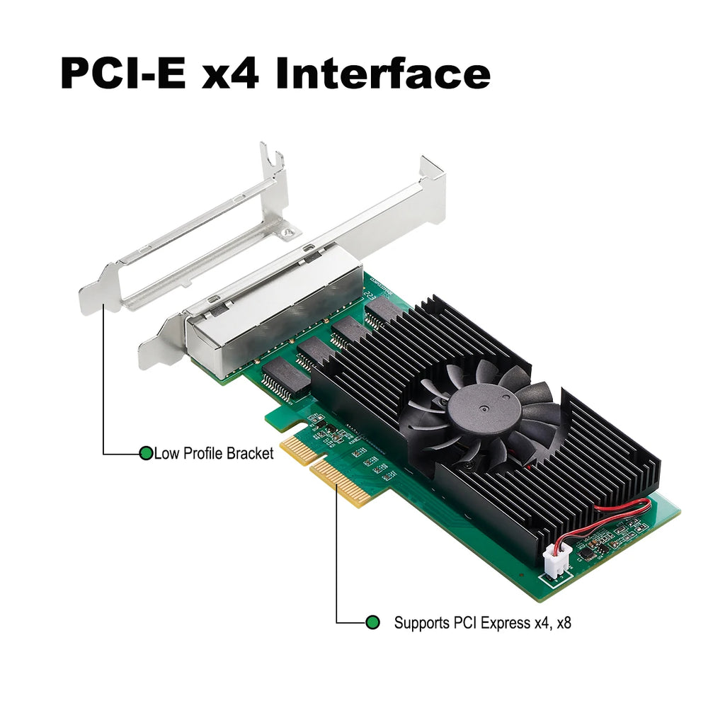 Intel I226 Chips 4 Port 2.5G RJ45 Network adapter PCIe PCI Express quad port 100/1000M/2500Mbp Gigabit Ethernet Network Lan Card