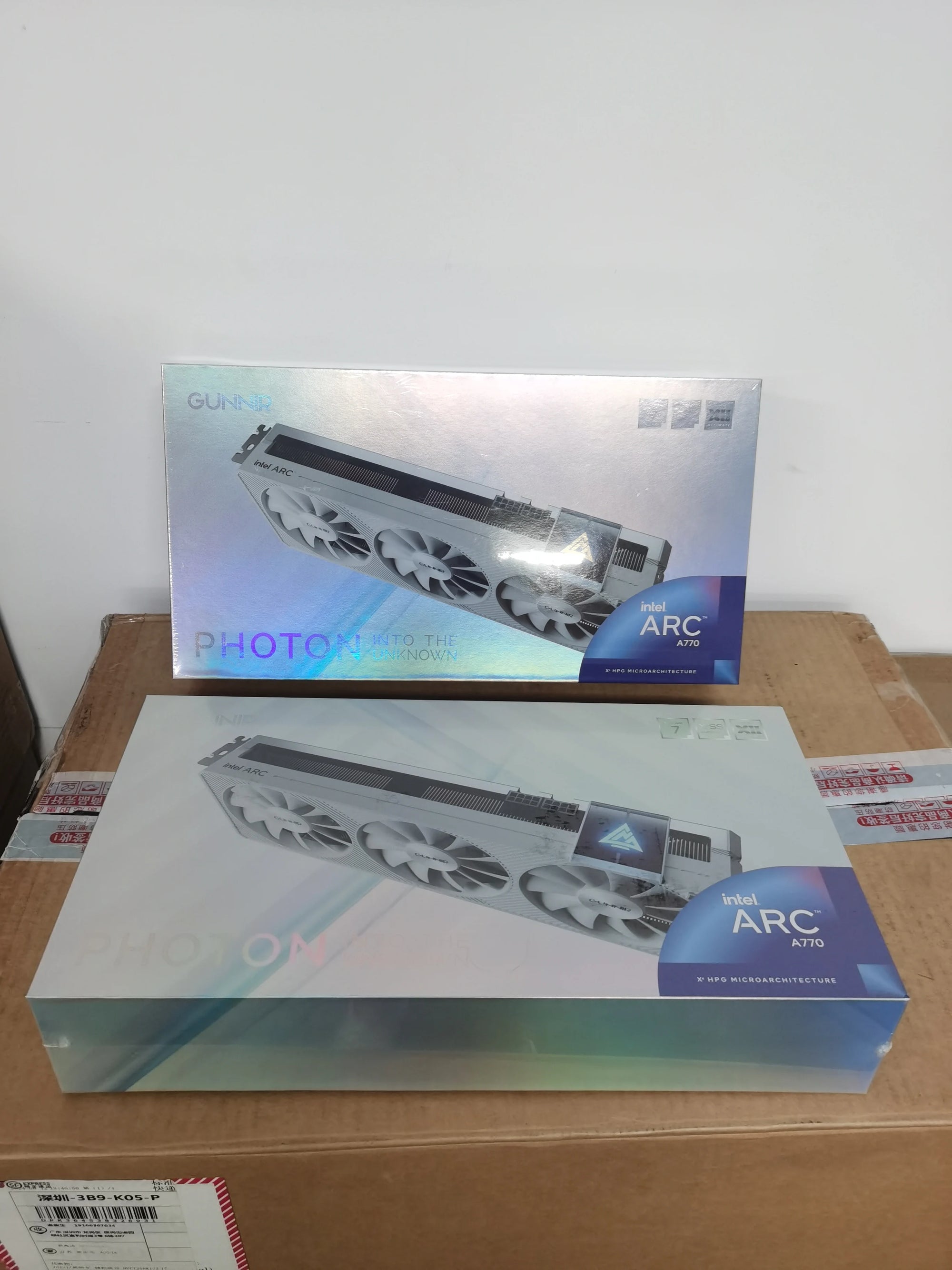 Original New GUNNIR Intel Arc A770 Photon 16G OC GDDR6 Graphics Card, 2400 Mhz 16GB 256-bit GDDR6,PCIE 4.0,3 Fan Video Card