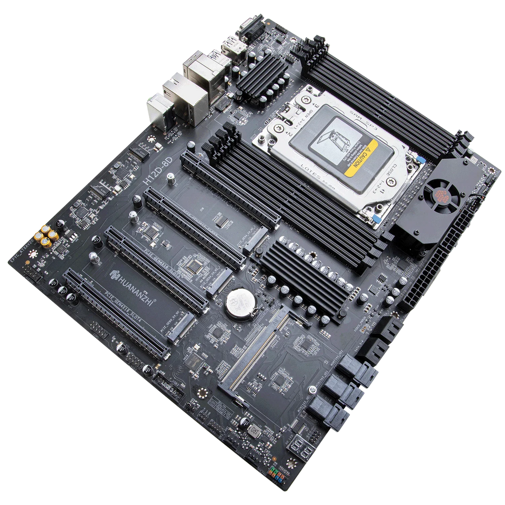 HUANANZHI H12D 8D Motherboard Set With AMD EPYC 7352 CPU 8*64GB DDR4 Support 8 Channel Memory Dual 2.5G Network IPMI BMC Module