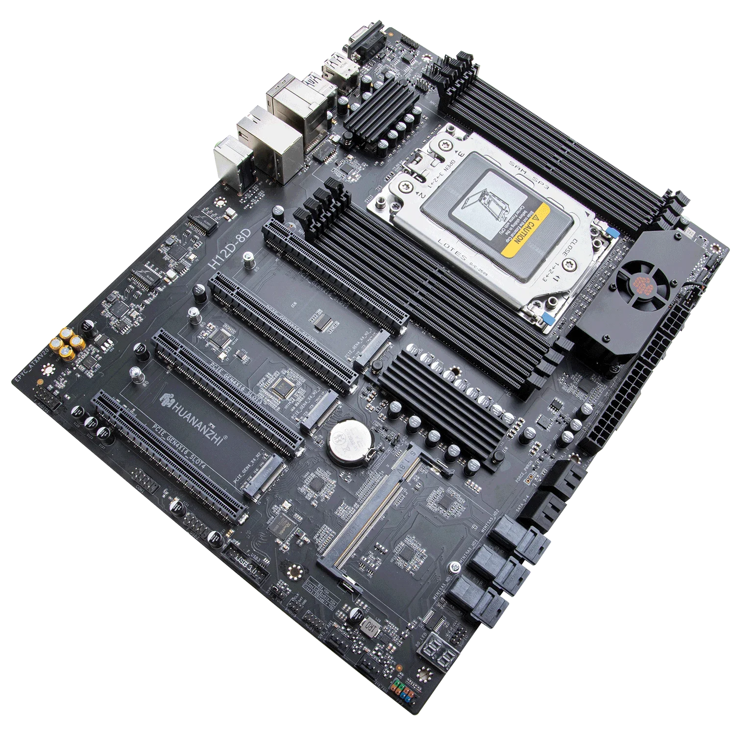 HUANANZHI H12D 8D Motherboard Set With AMD EPYC 7352 CPU 8*64GB DDR4 Support 8 Channel Memory Dual 2.5G Network IPMI BMC Module