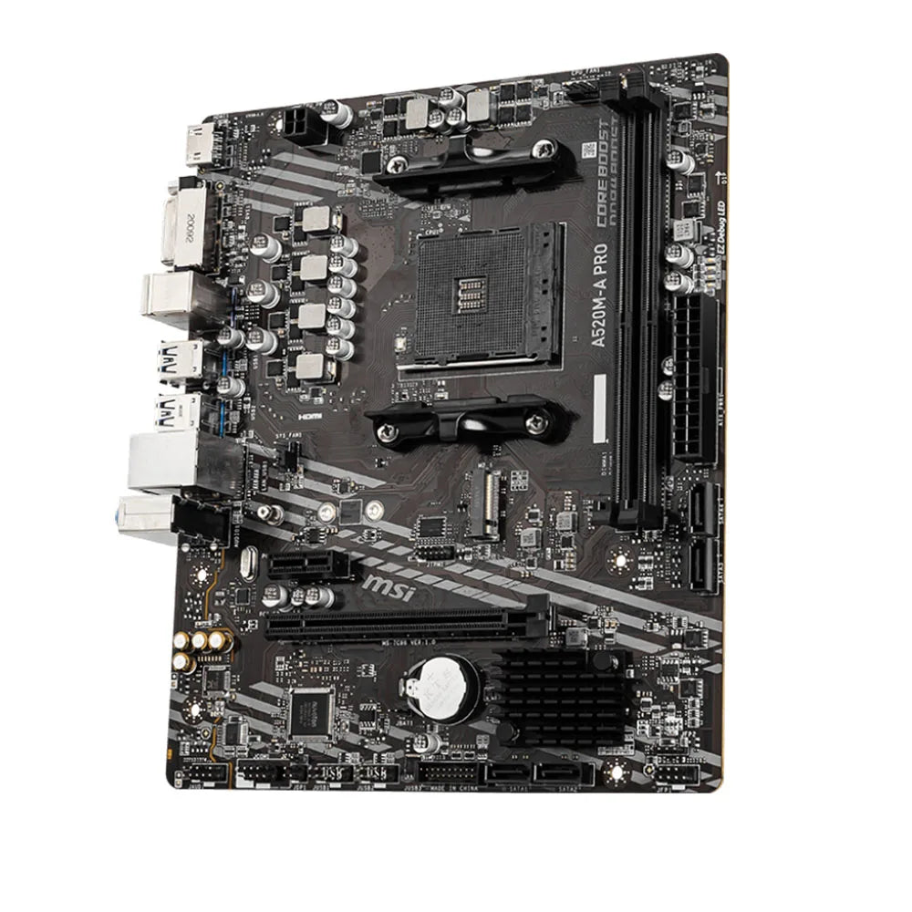MSI AMD A520M-A PRO Motherboard Support Ryzen CPU R3 R5 R7 5000 & 3000 Series Mainboard AM4 M.2 NVME Dual Channel DDR4 Full New