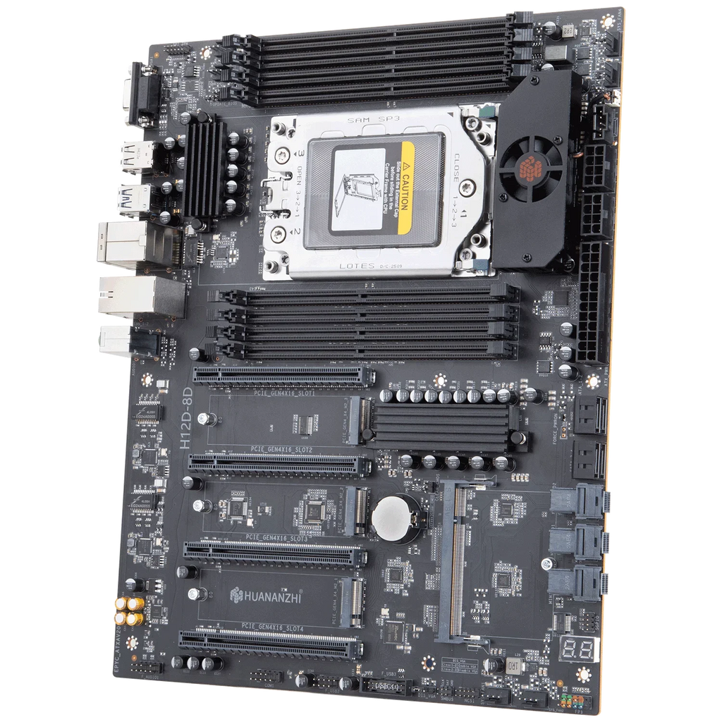 HUANANZHI H12D 8D Motherboard Set With AMD EPYC 7352 CPU 8*64GB DDR4 Support 8 Channel Memory Dual 2.5G Network IPMI BMC Module